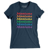 Montana Pride Women's T-Shirt-Navy-Allegiant Goods Co. Vintage Sports Apparel