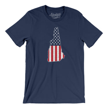 New Hampshire American Flag Men/Unisex T-Shirt-Allegiant Goods Co. Vintage Sports Apparel