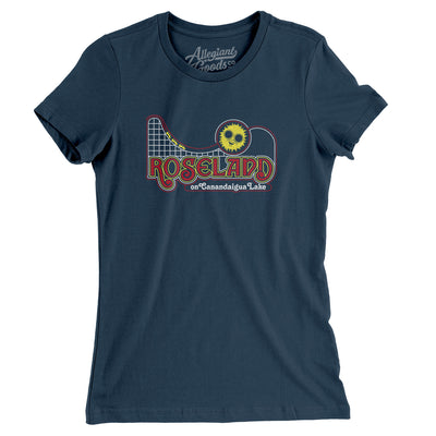Roseland Park Amusement Park Women's T-Shirt-Navy-Allegiant Goods Co. Vintage Sports Apparel