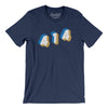 Milwaukee 414 Area Code Men/Unisex T-Shirt-Navy-Allegiant Goods Co. Vintage Sports Apparel