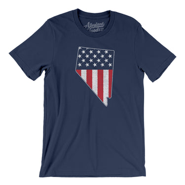 Nevada American Flag Men/Unisex T-Shirt-Allegiant Goods Co. Vintage Sports Apparel