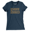 Golden Domers Women's T-Shirt-Navy-Allegiant Goods Co. Vintage Sports Apparel