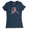 Alaska American Flag Women's T-Shirt-Navy-Allegiant Goods Co. Vintage Sports Apparel