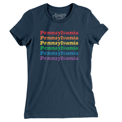 Pennsylvania Pride Women's T-Shirt-Navy-Allegiant Goods Co. Vintage Sports Apparel