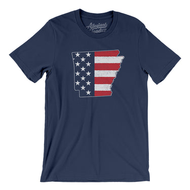 Arkansas American Flag Men/Unisex T-Shirt-Allegiant Goods Co. Vintage Sports Apparel