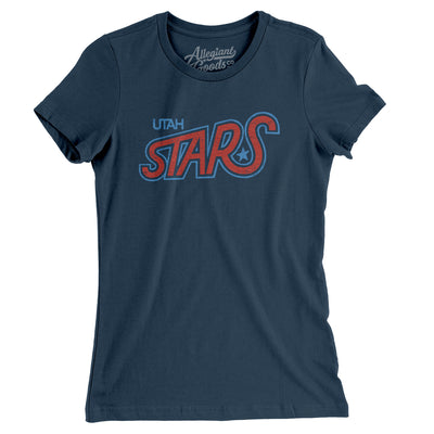 Utah Stars Basketball Women's T-Shirt-Navy-Allegiant Goods Co. Vintage Sports Apparel