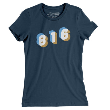 Kansas City 816 Area Code Women's T-Shirt-Allegiant Goods Co. Vintage Sports Apparel