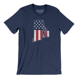 Rhode Island American Flag Men/Unisex T-Shirt-Allegiant Goods Co. Vintage Sports Apparel