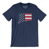 Connecticut American Flag Men/Unisex T-Shirt-Allegiant Goods Co. Vintage Sports Apparel