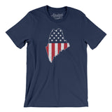 Maine American Flag Men/Unisex T-Shirt-Allegiant Goods Co. Vintage Sports Apparel