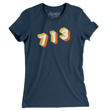 Houston 713 Area Code Women's T-Shirt-Allegiant Goods Co. Vintage Sports Apparel