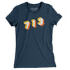 Houston 713 Area Code Women's T-Shirt-Navy-Allegiant Goods Co. Vintage Sports Apparel