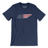Tennessee American Flag Men/Unisex T-Shirt-Navy-Allegiant Goods Co. Vintage Sports Apparel