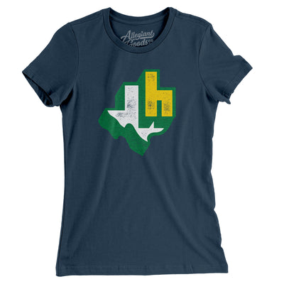 Houston Texans Football Women's T-Shirt-Navy-Allegiant Goods Co. Vintage Sports Apparel