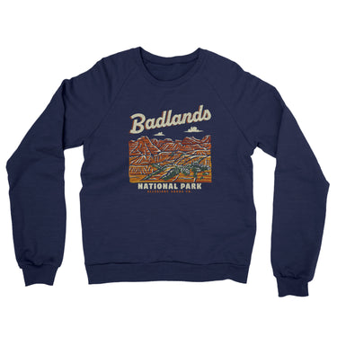Badlands National Park Midweight Crewneck Sweatshirt-Allegiant Goods Co. Vintage Sports Apparel