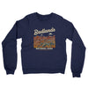 Badlands National Park Midweight Crewneck Sweatshirt-Classic Navy-Allegiant Goods Co. Vintage Sports Apparel