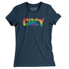 Cincinnati Ohio Pride Women's T-Shirt-Navy-Allegiant Goods Co. Vintage Sports Apparel