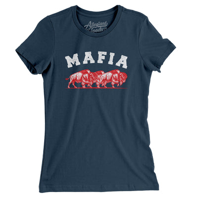 Buffalo Bills Mafia Women's T-Shirt-Navy-Allegiant Goods Co. Vintage Sports Apparel