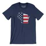Wisconsin American Flag Men/Unisex T-Shirt-Allegiant Goods Co. Vintage Sports Apparel