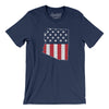 Arizona American Flag Men/Unisex T-Shirt-Navy-Allegiant Goods Co. Vintage Sports Apparel