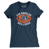 Los Angeles Bulldogs Football Women's T-Shirt-Navy-Allegiant Goods Co. Vintage Sports Apparel