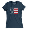 Colorado American Flag Women's T-Shirt-Navy-Allegiant Goods Co. Vintage Sports Apparel