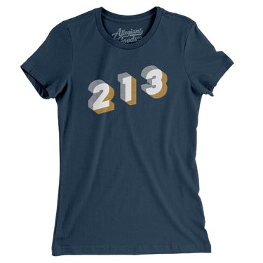 Los Angeles 213 Area Code Women's T-Shirt-Allegiant Goods Co. Vintage Sports Apparel