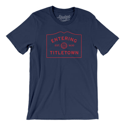 Entering Titletown Men/Unisex T-Shirt-Navy-Allegiant Goods Co. Vintage Sports Apparel