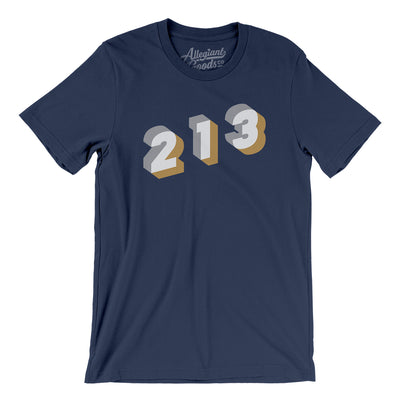 Los Angeles 213 Area Code Men/Unisex T-Shirt-Navy-Allegiant Goods Co. Vintage Sports Apparel