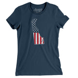 Delaware American Flag Women's T-Shirt-Allegiant Goods Co. Vintage Sports Apparel