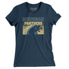 Michigan Panthers Football Women's T-Shirt-Navy-Allegiant Goods Co. Vintage Sports Apparel