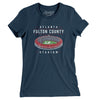 Atlanta-Fulton County Stadium Women's T-Shirt-Navy-Allegiant Goods Co. Vintage Sports Apparel
