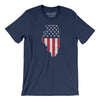 Illinois American Flag Men/Unisex T-Shirt-Navy-Allegiant Goods Co. Vintage Sports Apparel