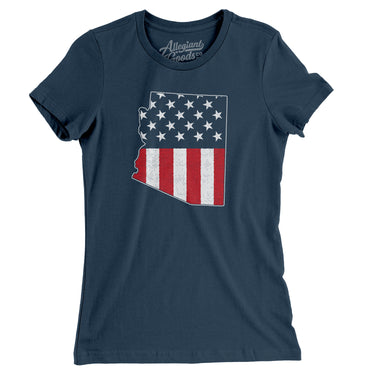 Arizona American Flag Women's T-Shirt-Allegiant Goods Co. Vintage Sports Apparel