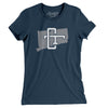 Connecticut Home State Women's T-Shirt-Navy-Allegiant Goods Co. Vintage Sports Apparel