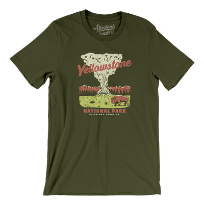Yellowstone National Park Old Faithful Men/Unisex T-Shirt-Forest-Allegiant Goods Co. Vintage Sports Apparel