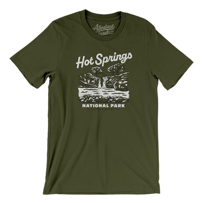 Hot Springs National Park Men/Unisex T-Shirt-Military Green-Allegiant Goods Co. Vintage Sports Apparel