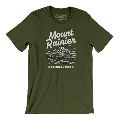 Mount Rainier National Park Men/Unisex T-Shirt-Military Green-Allegiant Goods Co. Vintage Sports Apparel