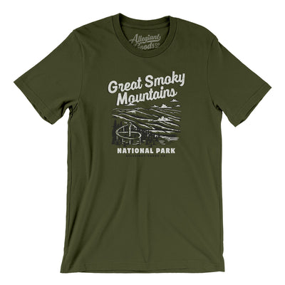 Great Smoky Mountains National Park Men/Unisex T-Shirt-Military Green-Allegiant Goods Co. Vintage Sports Apparel