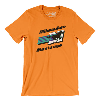 Milwaukee Mustangs Arena Football Men/Unisex T-Shirt-Orange-Allegiant Goods Co. Vintage Sports Apparel