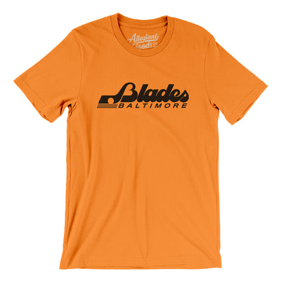 Baltimore Blades Hockey Men/Unisex T-Shirt-Orange-Allegiant Goods Co. Vintage Sports Apparel