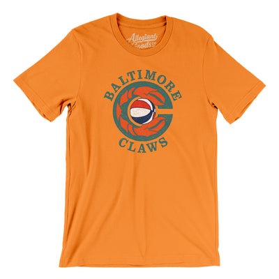 Baltimore Claws Basketball Men/Unisex T-Shirt-Orange-Allegiant Goods Co. Vintage Sports Apparel