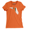 Florida Helmet Stripes Women's T-Shirt-Orange-Allegiant Goods Co. Vintage Sports Apparel