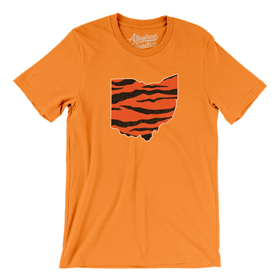 Ohio Tiger Stripes Men/Unisex T-Shirt-Orange-Allegiant Goods Co. Vintage Sports Apparel