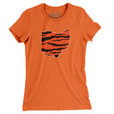 Ohio Tiger Stripes Women's T-Shirt-Allegiant Goods Co. Vintage Sports Apparel
