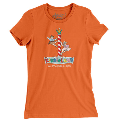 Kiddieland Amusement Park Women's T-Shirt-Orange-Allegiant Goods Co. Vintage Sports Apparel