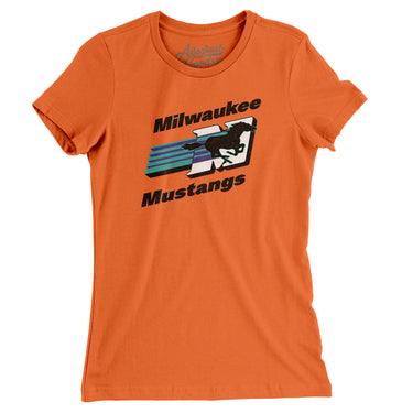 Milwaukee Mustangs Arena Football Women's T-Shirt-Allegiant Goods Co. Vintage Sports Apparel