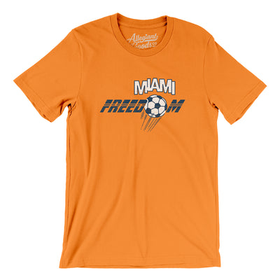 Miami Freedom Soccer Men/Unisex T-Shirt-Orange-Allegiant Goods Co. Vintage Sports Apparel