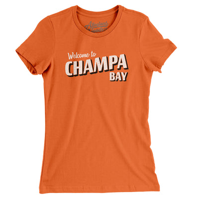 Champa Bay Women's T-Shirt-Orange-Allegiant Goods Co. Vintage Sports Apparel