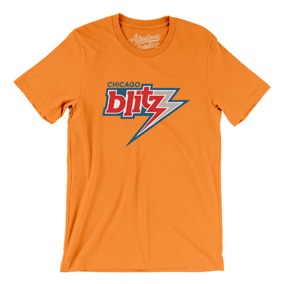 Chicago Blitz Football Men/Unisex T-Shirt-Orange-Allegiant Goods Co. Vintage Sports Apparel